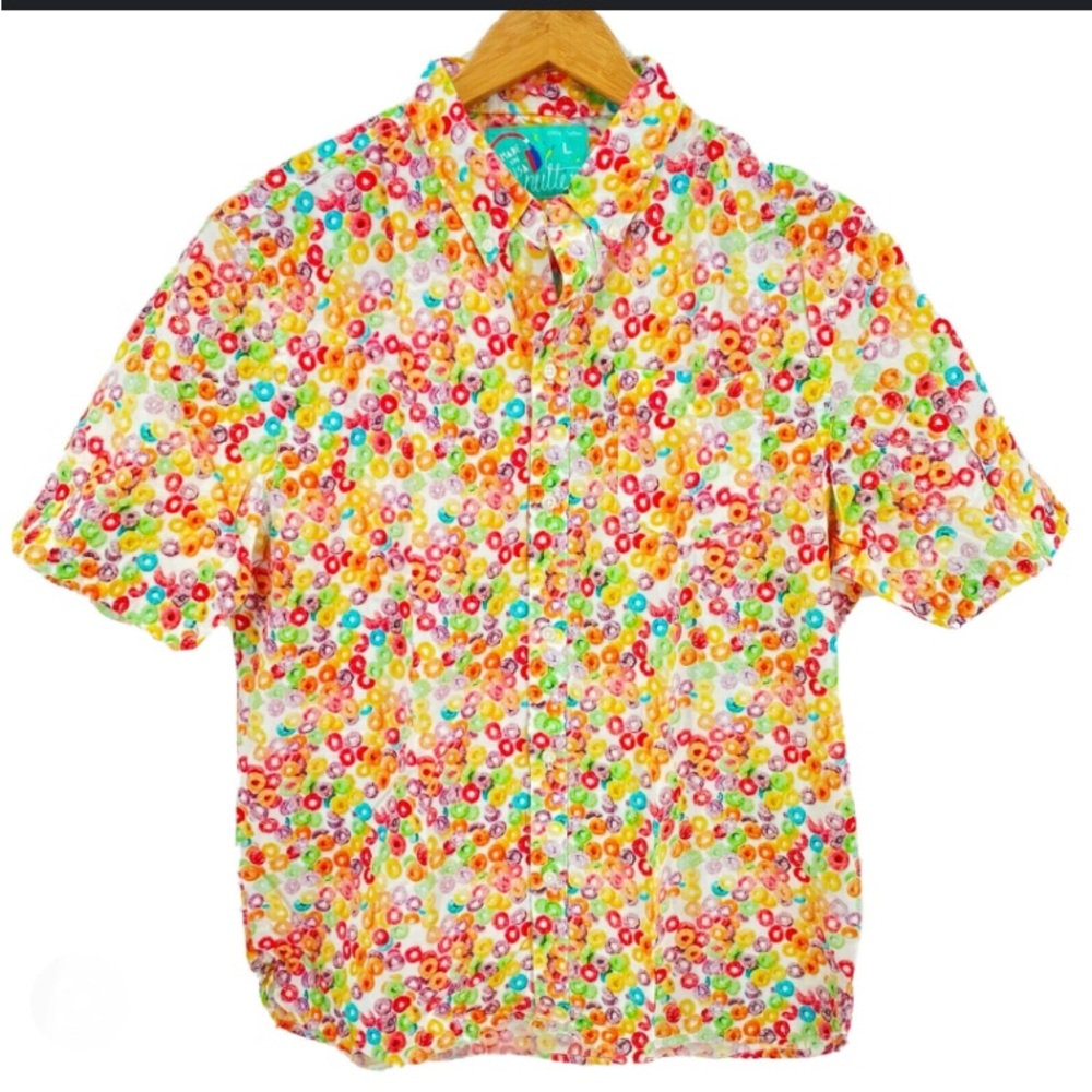 Chubbies Nutter Tooty Fruity (fruit loop) casual dress size Large, Excellent